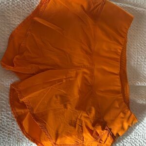 Oiselle Orange Shorts